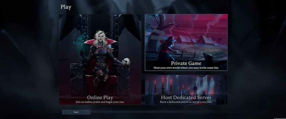 hosting a private game in v rising