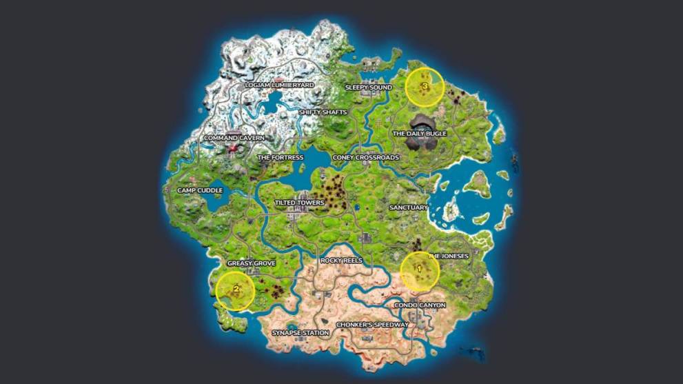 Fortnite Bomb Crater Cluster Locations