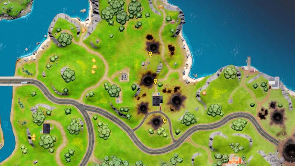 Where to Plant Saplings at Bomb Crater Clusters in Fortnite