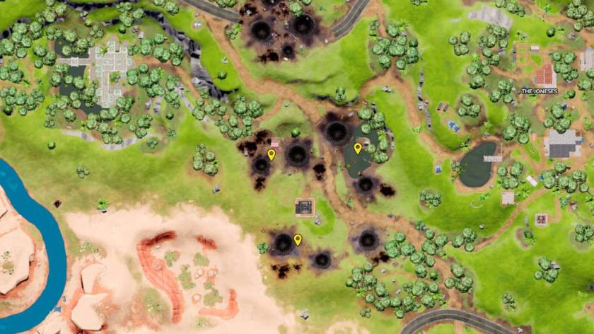 Where to Plant Saplings at Bomb Crater Clusters in Fortnite