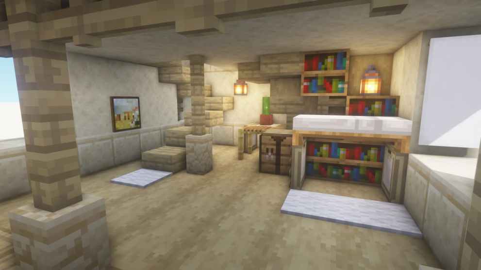 A sand house bedroom