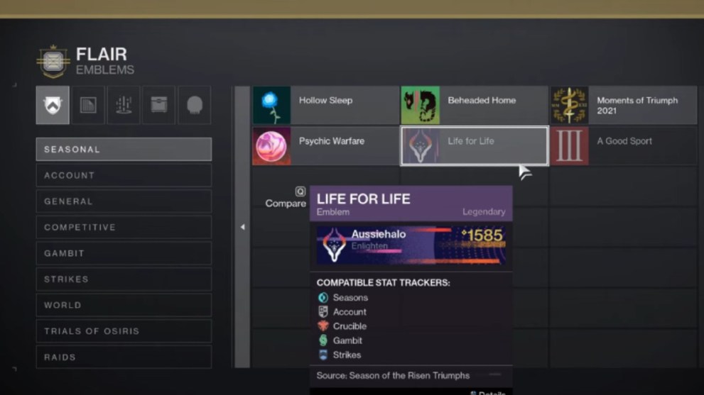 Life for Life Emblem