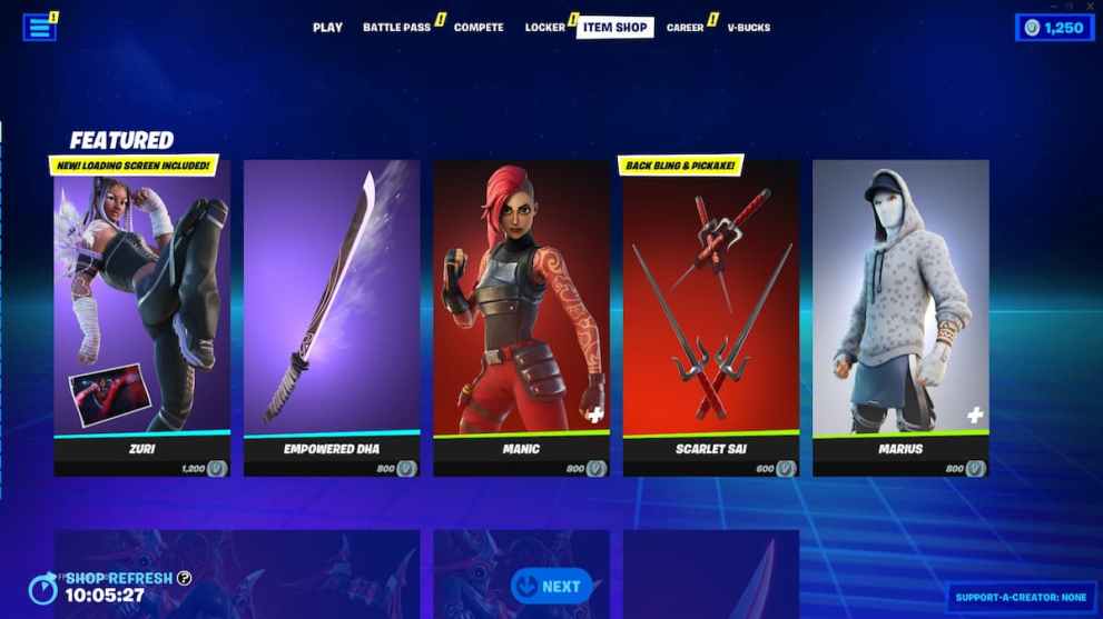 zuri in the fortnite item shop