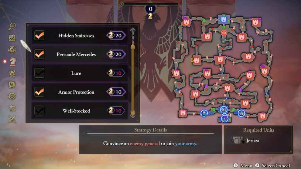 battle prep screen in fire emblem warriors: three houses