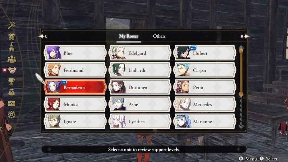 support conversations in fire emblem warriors: three hopes