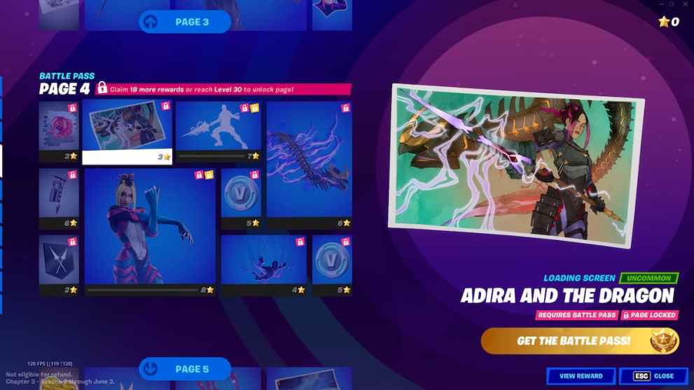 Fortnite Chapter 3 Season 3 Battle Pass Page 4 Rewards