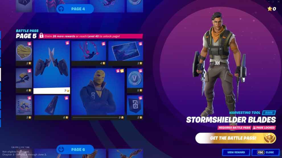 Fortnite Chapter 3 Season 3 Battle Pass Page 5 Rewards