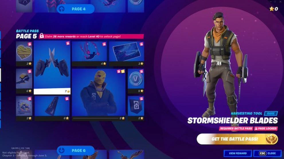 fortnite chapter 3 season 3 battle pass page 5 rewards