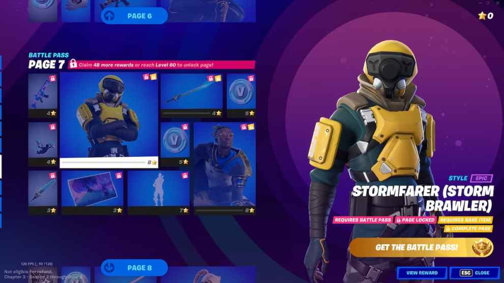 Fortnite Chapter 3 Season 3 Battle Pass Page 7 Rewards