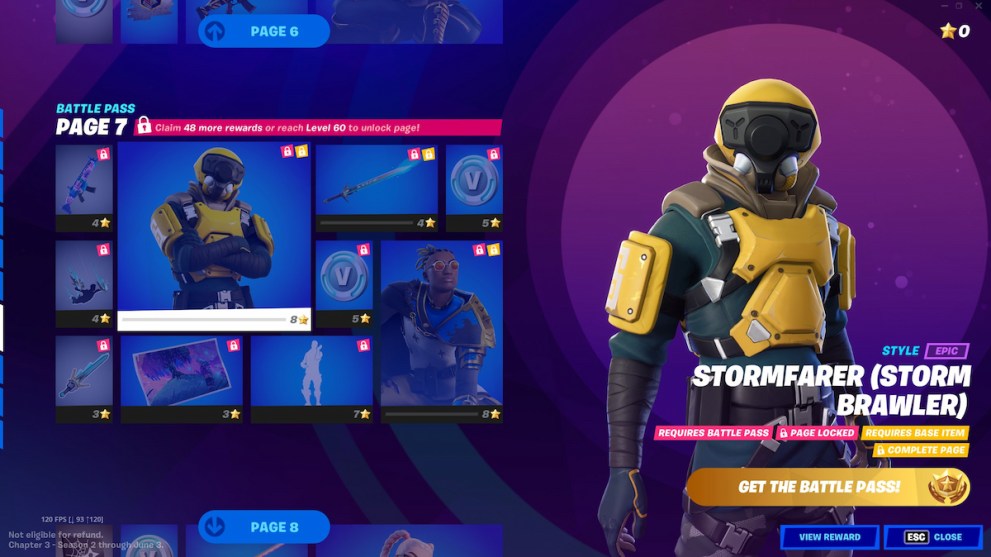 fortnite chapter 3 season 3 battle pass page 7 rewards