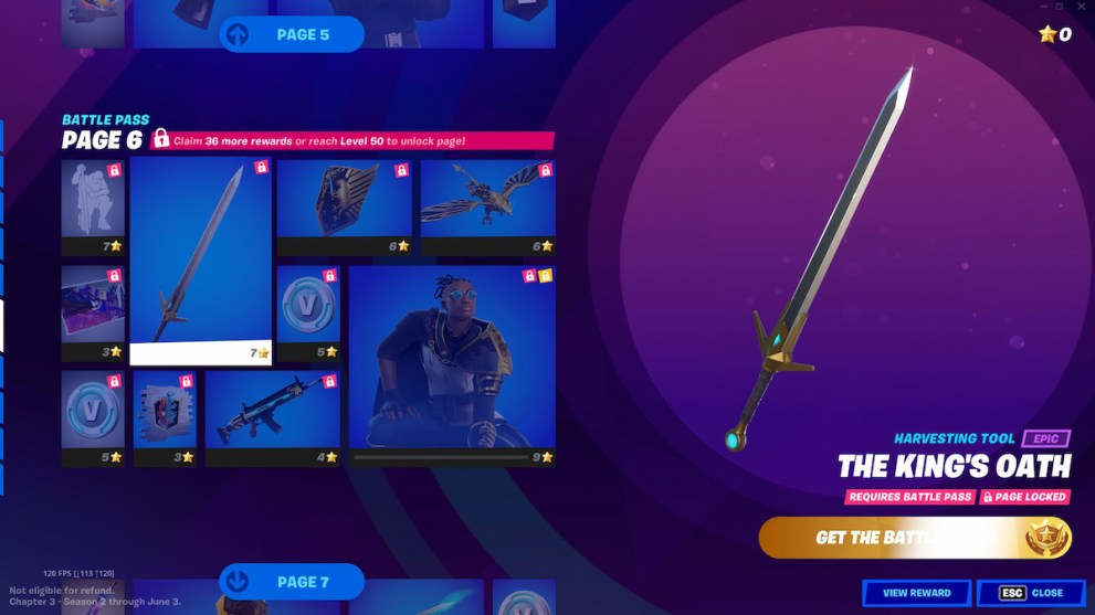 fortnite chapter 3 season 3 battle pass page 6 rewards