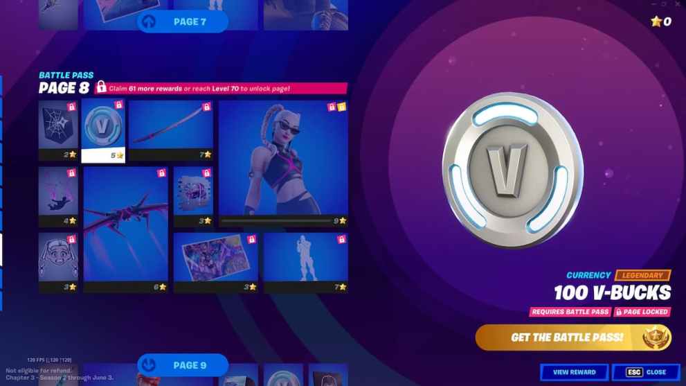 Fortnite Chapter 3 Season 3 Battle Pass Page 8 Rewards