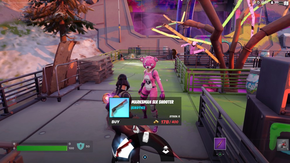 Cuddle Team Leader NPC Buying The Marksaman Six Shooter