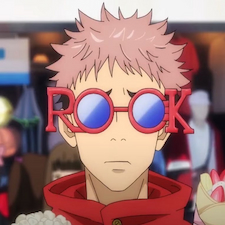 Itadori wearing Rook glasses