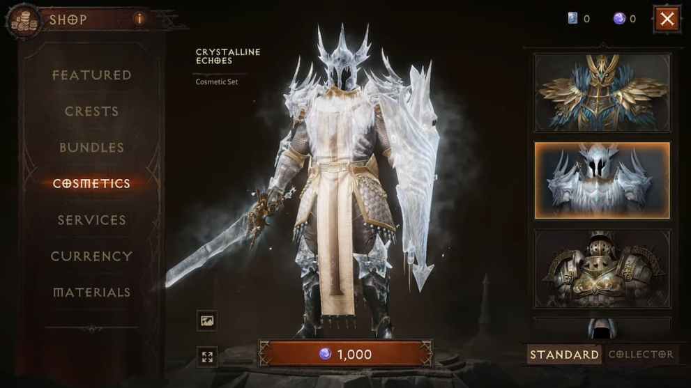 Diablo Immortal cosmetic items microtransactions