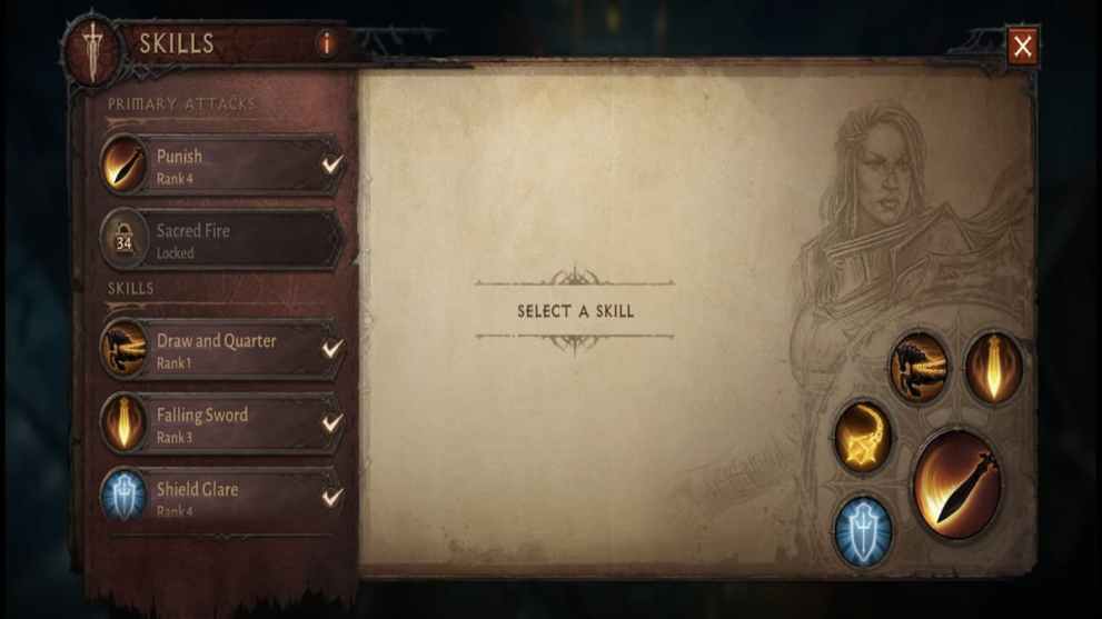 Skills Tab in Diablo Immortal