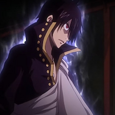 Zeref with a silver glow around him