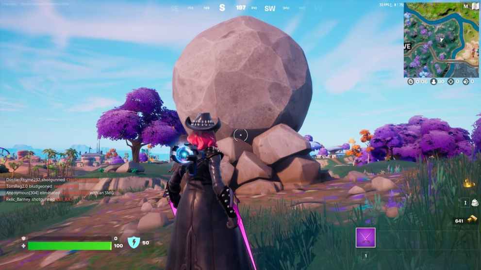 runaway boulder in fortnite