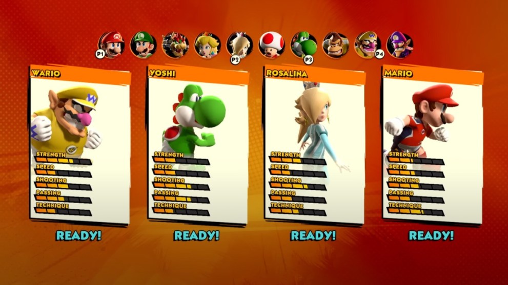 mario strikers character stats