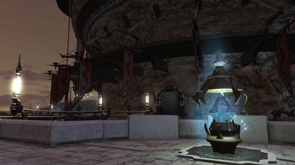 An aetheryte shard in Final Fantasy XIV.