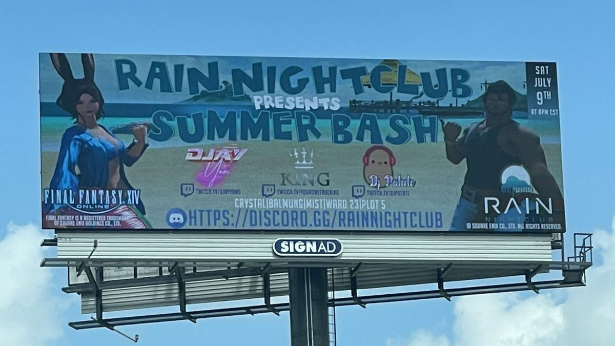 Final Fantasy XIV Night Club Billboard