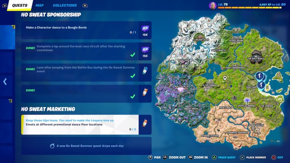 Fortnite Promotional Dance Floor Map Locations