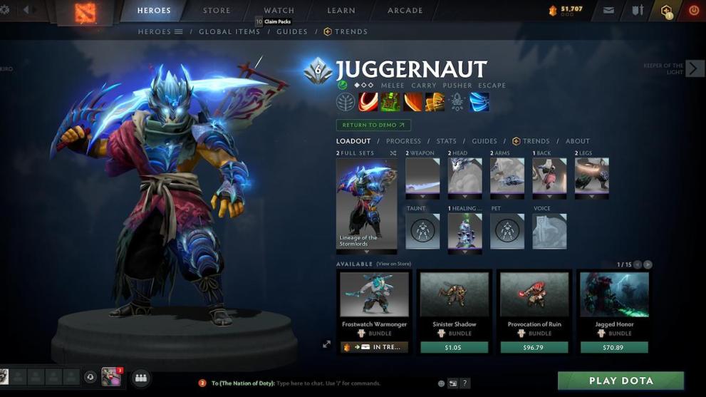 Juggernauts innate magic immunity and high single-target damage make him a popular pick.