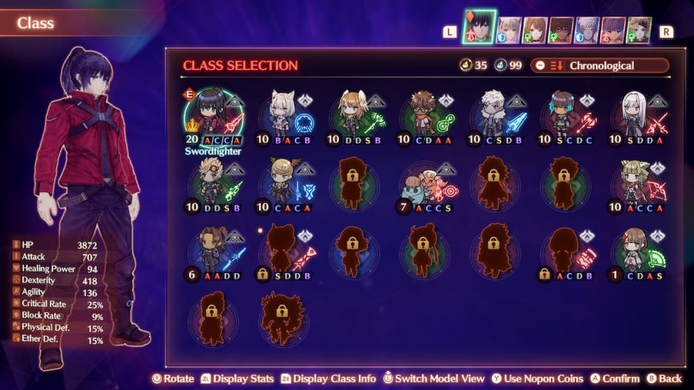 changing classes Xenoblade Chronicles 3