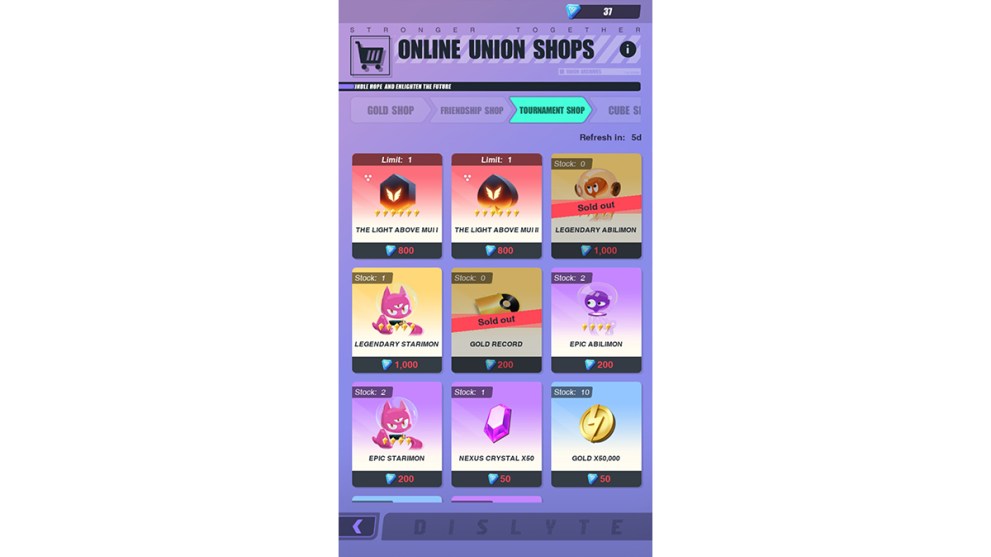 in-game shops in dislyte