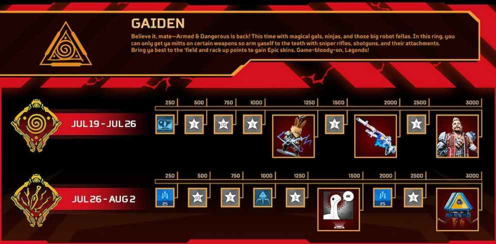 Gaiden Flash events