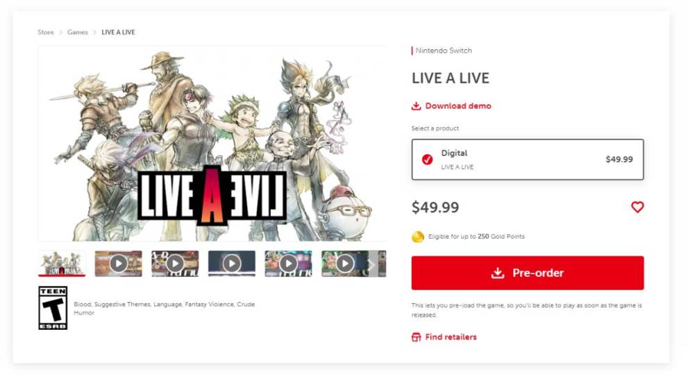 How to Preload Live a Live on Nintendo Switch