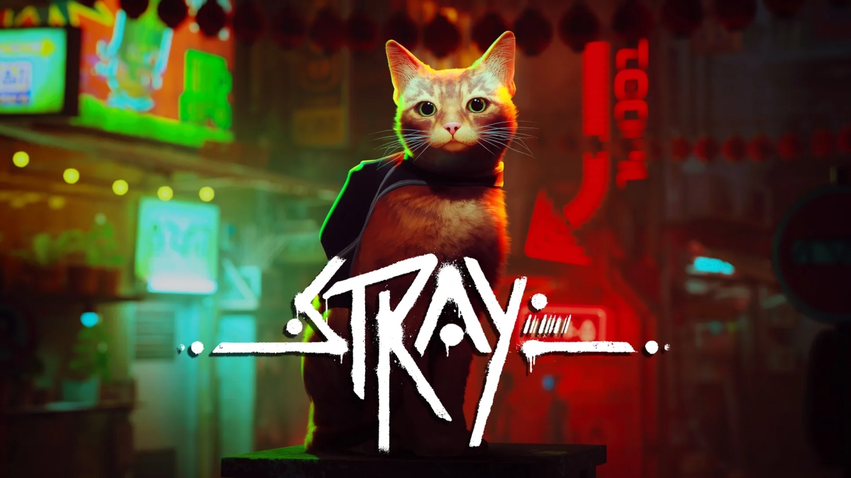 stray key art and logo