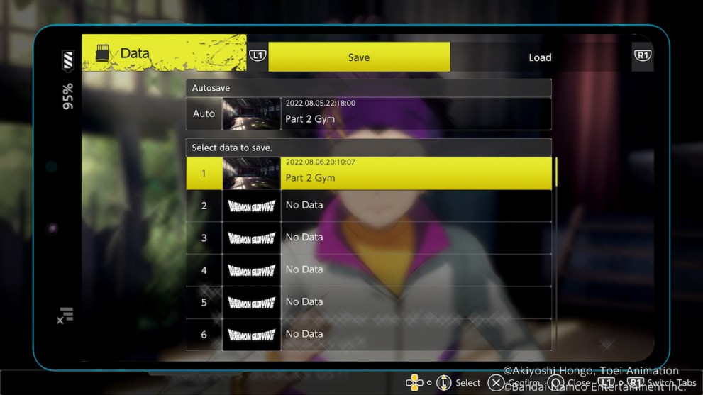 Digimon Survive Save Slots