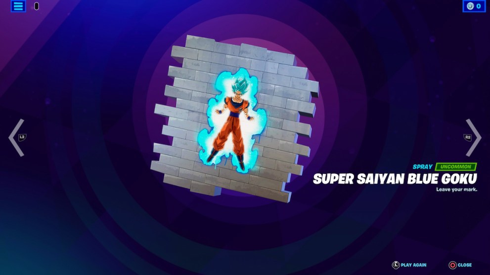 Super Saiyan Blue Goku Spray