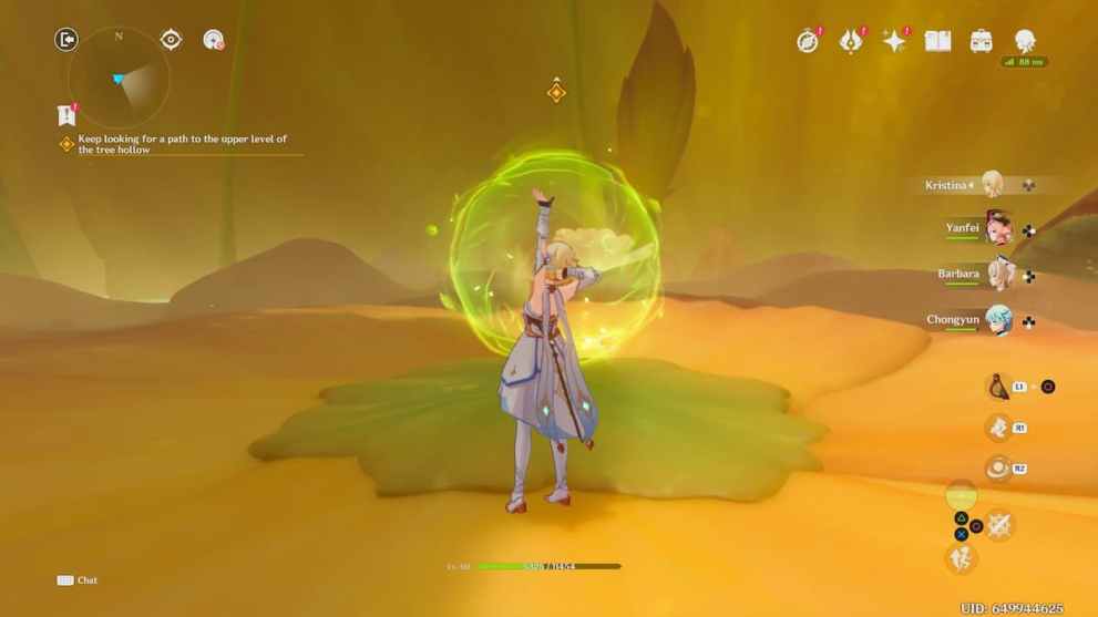 Using the Green Orb to climb up