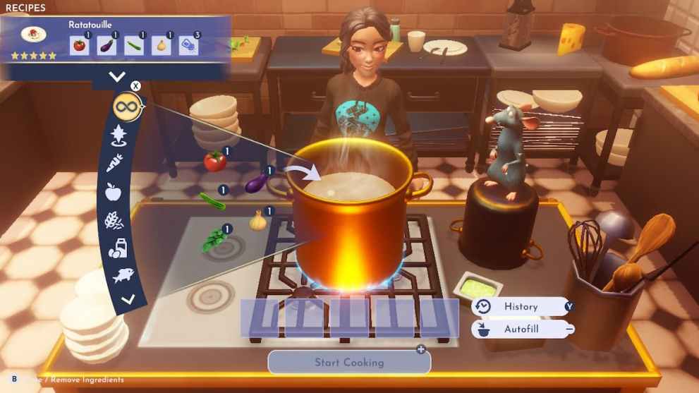 Ratatouille recipe in Disney Dreamlight Valley