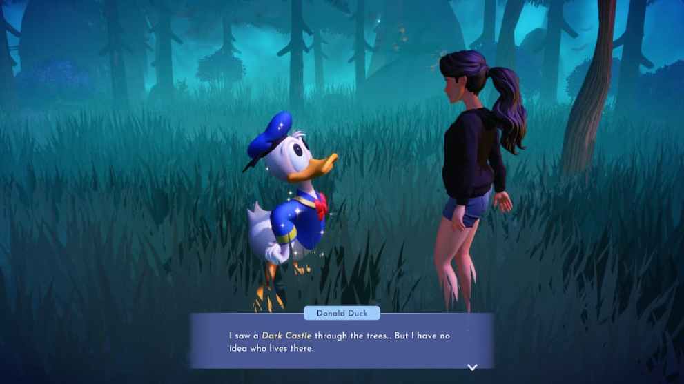 Talking to Donald Duck in Disney Dreamlight Valley