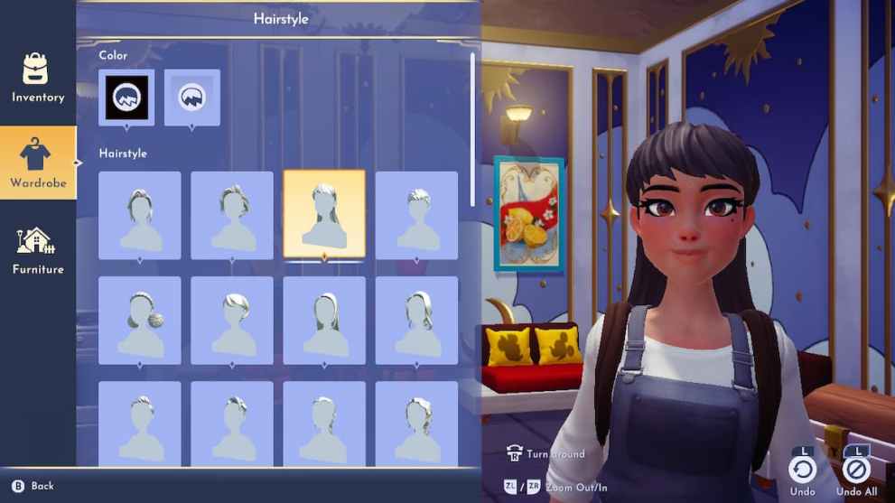 Option 3 in Disney Dreamlight Valley Haircuts