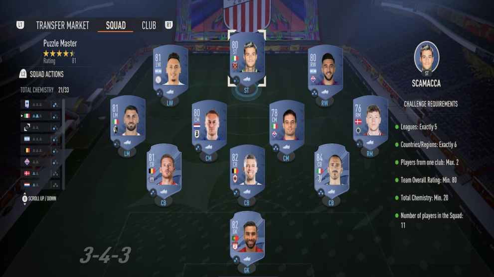 FIFA 23 Puzzle Master SBC solution