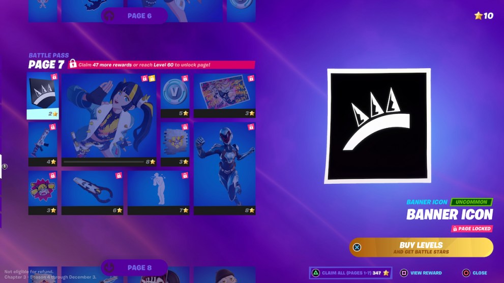 Chapter 3 Season 4 Battle Pass Page 7