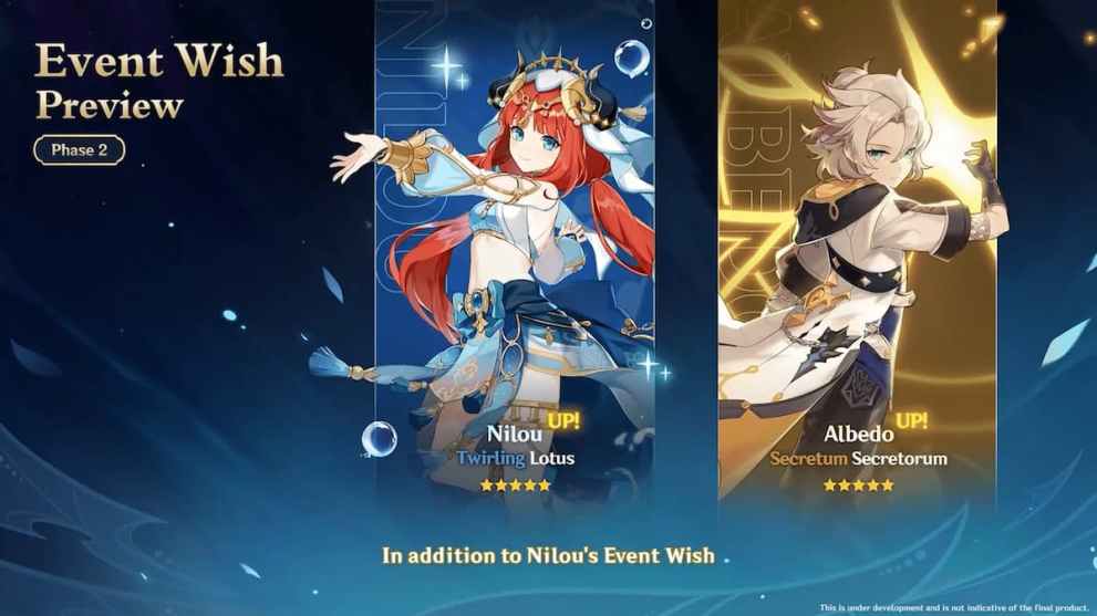 Genshin Impact 3.1 Version – Character Banner Schedule