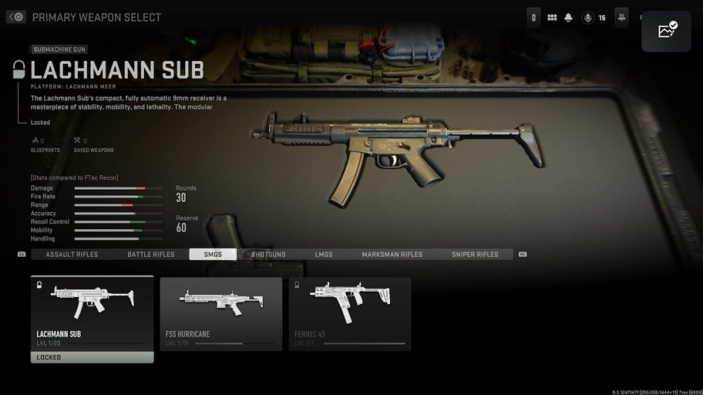 Lachmann Sub in MW2 and Warzone 2 Gunsmith