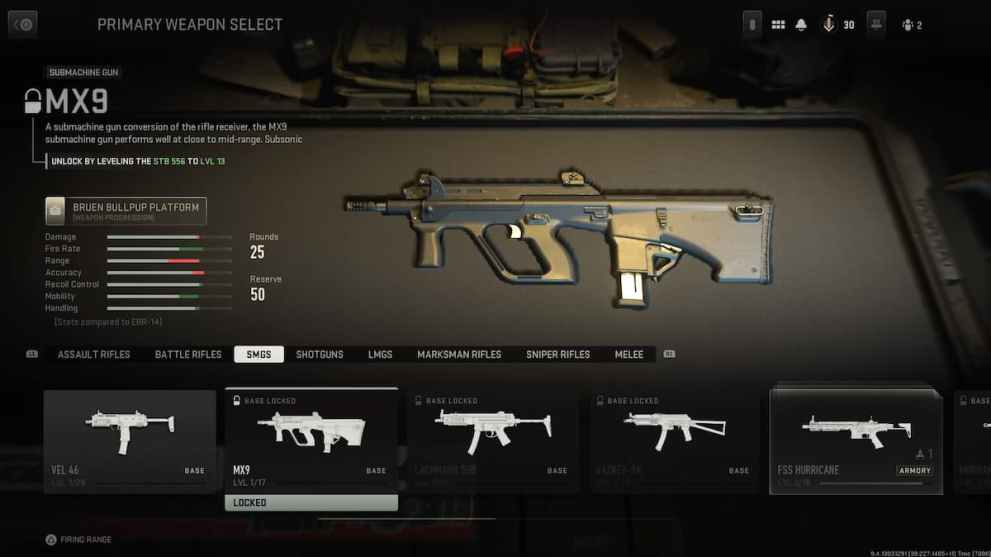 MX9 SMG in Modern Warfare 2