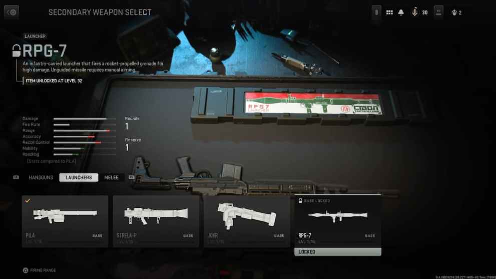 RPG-7 Launcher in Modern Warfare 2