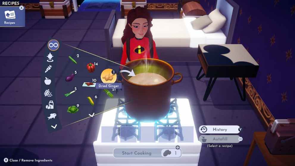 Cooking the Root Beer recipe in Disney Dreamlight Valley