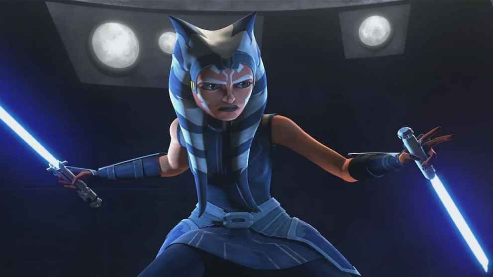 Ahsoka Tano in season seven of Star Wars: The Clone Wars.