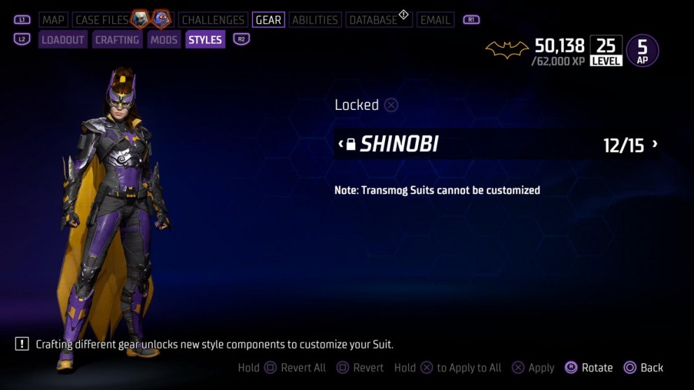 Batgirl Gotham Knights Shinobi