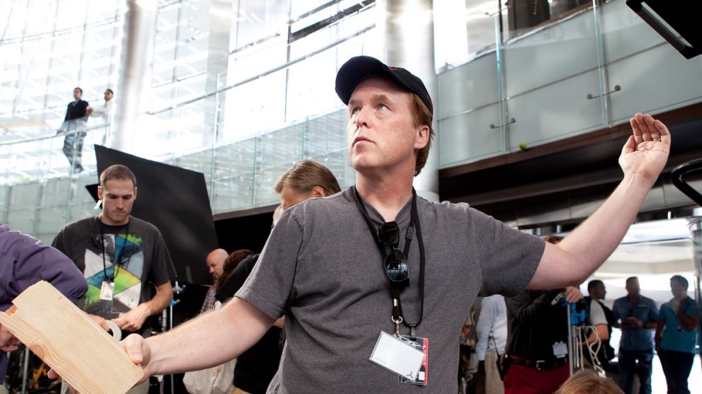 Brad Bird on set