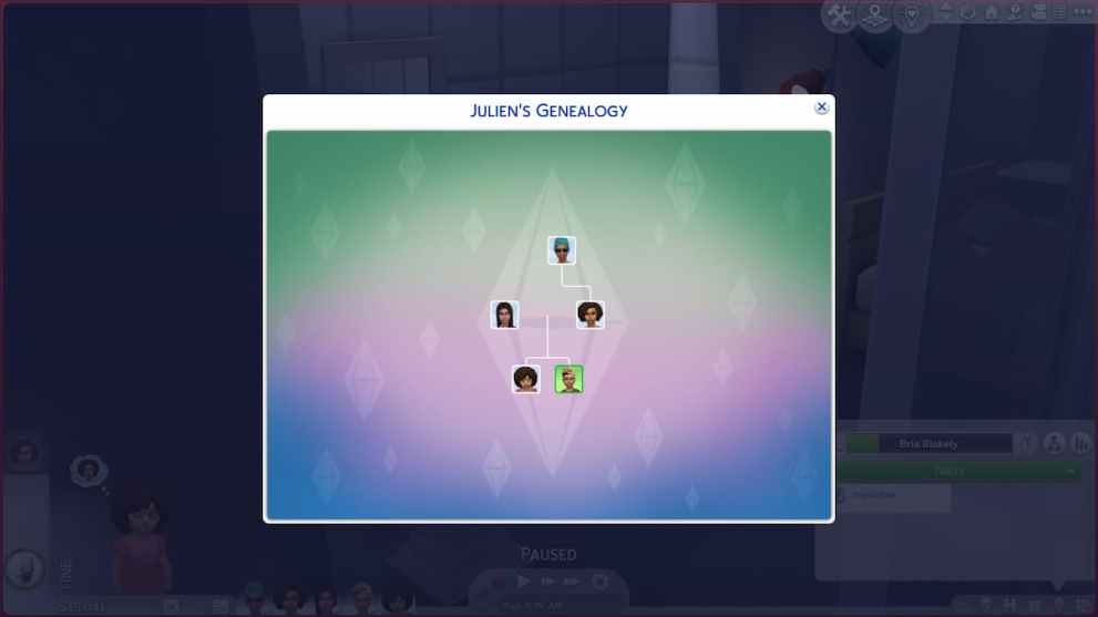 A Generations EP could expand the limited Sims 4 family tree functionality.