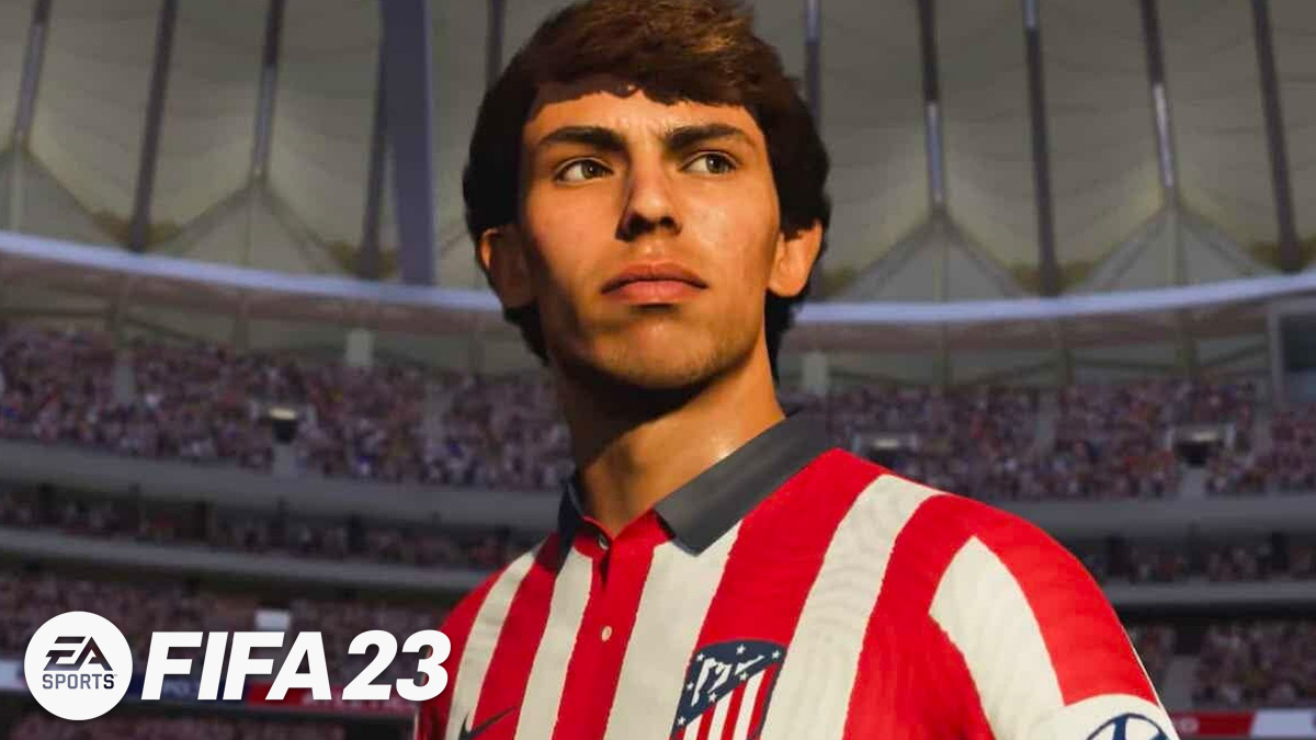 Joao Felix in FIFA 23 with FIFA 23 logo